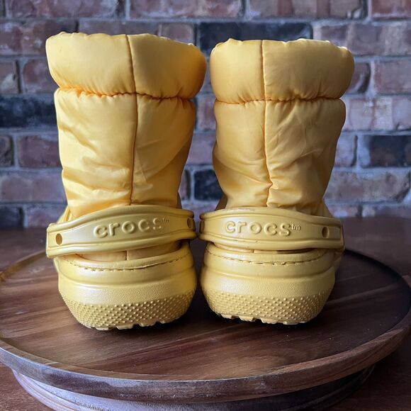 Crocs Yellow Boots Shoes Crocs Classic Lined Neo Puffer Women's 6 Men's 4 - Picture 5 of 16